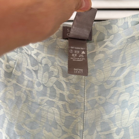 Sigrid Olsen Silk Linen Blend Pants Fully Lined Floral Pattern - Picture 6 of 15